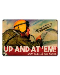 Air Force Vintage Sign, Automotive, Metal Sign, Wall Art, 18 X 12 Inches
