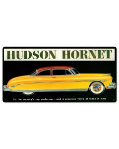 Hudson Hornet Vintage Sign, Automotive, Metal Sign, Wall Art, 24 X 12 Inches
