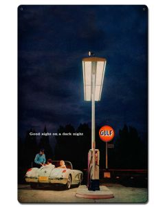 Gulf Gas Station Vintage Sign, Oil & Petro, Metal Sign, Wall Art, 16 X 24 Inches