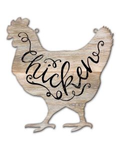 Animal Chicken Vintage Sign, Home & Garden, Metal Sign, Wall Art, 17 X 17 Inches