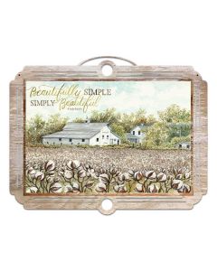 Barn Cotton Beautifully Simple Vintage Sign, Home & Garden, Metal Sign, Wall Art, 17 X 14 Inches