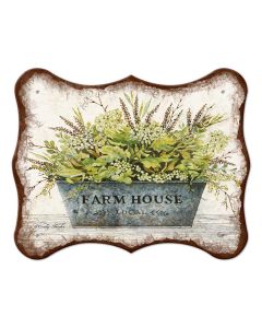 GAL Farm House Vintage Sign, Home & Garden, Metal Sign, Wall Art, 17 X 14 Inches