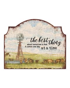 Pasture Cows The Best Thing Vintage Sign, Home & Garden, Metal Sign, Wall Art, 18 X 14 Inches