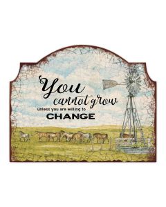 Pasture Horse You Cannot Grow Vintage Sign, Home & Garden, Metal Sign, Wall Art, 18 X 14 Inches