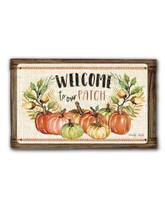 Fall Welcome Wood Framed Vintage Sign, Home & Garden, Metal Sign, Wall Art, 16 X 10 Inches