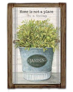 GAL Home Is Not Wood Framed Vintage Sign, Home & Garden, Metal Sign, Wall Art, 18 X 26 Inches