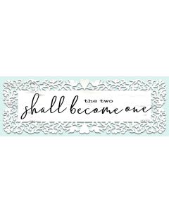The Two Shall Become One Vintage Sign, Home & Garden, Metal Sign, Wall Art, 30 X 10 Inches
