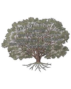 Fam Lessons From A Tree Vintage Sign, Home & Garden, Metal Sign, Wall Art, 25 X 20 Inches
