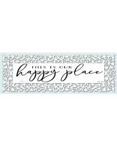 This Is Ou Happy Place Vintage Sign, Home & Garden, Metal Sign, Wall Art, 30 X 10 Inches