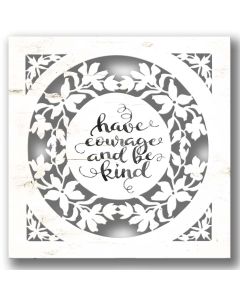 SQ CR Have Courage SHADOW BOX 17x17 Vintage Sign, Home & Garden, Metal Sign, Wall Art, 23 X 24 Inches