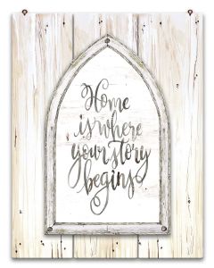 Sign Home Home Is Where 3D Vintage Sign, Home & Garden, Metal Sign, Wall Art, 14 X 18 Inches