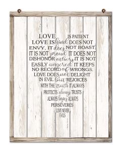 Sign Love Love Is Patient Vintage Sign, Home & Garden, Metal Sign, Wall Art, 14 X 18 Inches