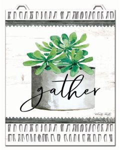 Aztec WH Pot Gather RT Vintage Sign, Home & Garden, Metal Sign, Wall Art, 14 X 18 Inches