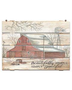 Barn Red Beautifully Simple Vintage Sign, Home & Garden, Metal Sign, Wall Art, 18 X 14 Inches