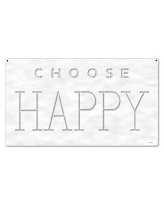 Choose Happy Vintage Sign, Home & Garden, Metal Sign, Wall Art, 14 X 8 Inches