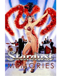 Stardust Memories XL Vintage Sign, Pinup Girls, Metal Sign, Wall Art, 24 X 36 Inches
