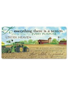 To Everything There Is A Season Vintage Sign, Automotive, Metal Sign, Wall Art, 24 X 12 Inches