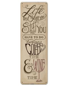 Life Stuff Vintage Sign, Automotive, Metal Sign, Wall Art, 8 X 24 Inches