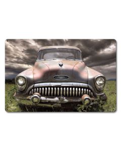 Buick In Field Vintage Sign, Automotive, Metal Sign, Wall Art, 18 X 12 Inches