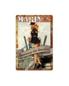 MARINES, Military, Metal Sign, Wall Art, 12 X 18 Inches