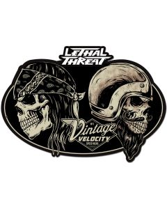 LETH197 - LETHAL THREAT VINTAGE VELOCITY, Man Cave, Metal Sign, Wall Art, 22 X 14 Inches