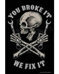 LETH208 - WE FIX IT, Man Cave, Metal Sign, Wall Art, 12 X 18 Inches