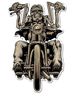 LETH209 - BIKER, Man Cave, Metal Sign, Wall Art, 11 X 17 Inches