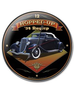 1934 Ragtop Rod, Automotive, Metal Sign, Wall Art, 14 X 14 Inches