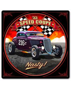 1933 Speed Coupe Vintage Sign, Automotive, Metal Sign, Wall Art, 12 X 12 Inches