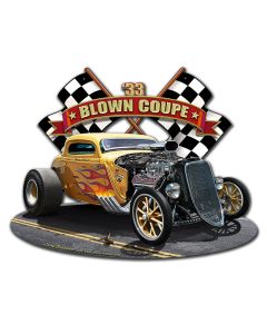 1933 BLOWN COUPE 2 Vintage Sign, Automotive, Metal Sign, Wall Art, 18 X 13 Inches