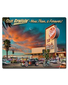 1966 Cruisin Bobs Vintage Sign, Automotive, Metal Sign, Wall Art, 30 X 24 Inches
