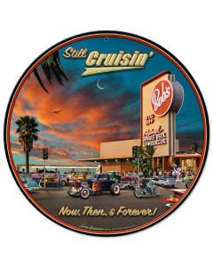1966 Cruisin Bobs Vintage Sign, Automotive, Metal Sign, Wall Art, 14 X 14 Inches
