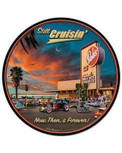 1966 Cruisin Bobs Vintage Sign, Automotive, Metal Sign, Wall Art, 28 X 28 Inches
