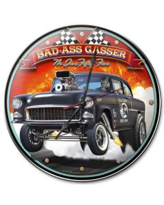 1955 Bad-Ass Gasser, Automotive, Metal Sign, Wall Art, 14 X 14 Inches