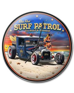 1929 Rat Rod Surf Patrol, Automotive, Metal Sign, Wall Art, 14 X 14 Inches