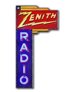 1936 Zenith Radio Sign Vintage Sign, Automotive, Metal Sign, Wall Art, 9 X 17 Inches