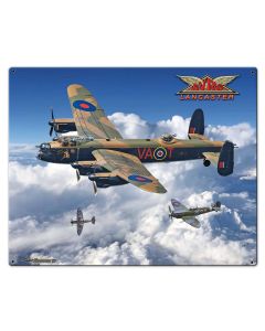 Avro Lancaster Bomber Vintage Sign, Automotive, Metal Sign, Wall Art, 30 X 24 Inches