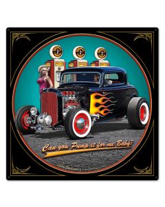 1932 Deuce Coupe Fill-up Vintage Sign, Automotive, Metal Sign, Wall Art, 24 X 24 Inches