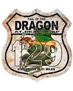 DRAGON LADY ROAD SIGN, Ocean and Beach, Metal Sign, Wall Art, 15 X 15 Inches