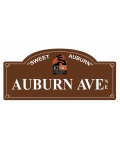 Auburn Ave, Man Cave, Metal Sign, Wall Art, 18 X 7 Inches
