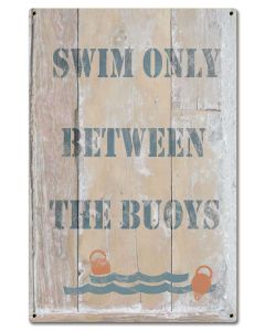 Swim Only Vintage Sign, Oil & Petro, Metal Sign, Wall Art, 16 X 24 Inches