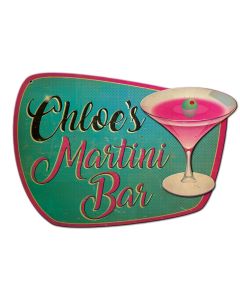 Personalized Martini Bar 3-D, 3-D, Metal Sign, Wall Art, 28 X 20 Inches