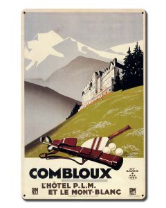 Combloux Vintage Sign, Home & Garden, Metal Sign, Wall Art, 12 X 18 Inches