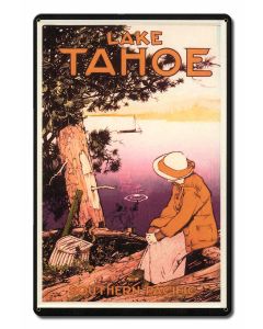 Lake Tahoe Vintage Sign, Travel, Metal Sign, Wall Art, 12 X 18 Inches