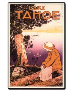 Lake Tahoe Vintage Sign, Travel, Metal Sign, Wall Art, 16 X 24 Inches