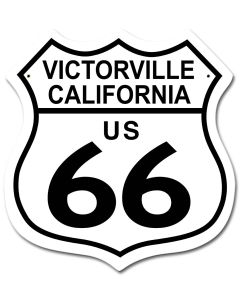 US RT 66 Victorville CA Vintage Sign, Street Signs, Metal Sign, Wall Art, 15 X 15 Inches