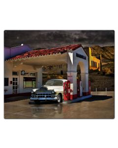 Lonesome Town Vintage Sign, Automotive, Metal Sign, Wall Art, 30 X 24 Inches