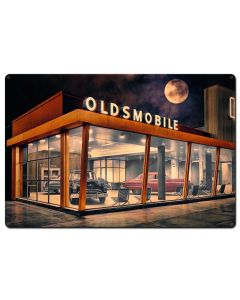 The Future Is Oldsmobile Vintage Sign, Automotive, Metal Sign, Wall Art, 36 X 24 Inches