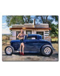 Wild In The Country Vintage Sign, Automotive, Metal Sign, Wall Art, 30 X 24 Inches