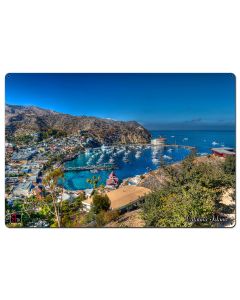 Island View Catalina Island Vintage Sign, Other, Metal Sign, Wall Art, 36 X 24 Inches